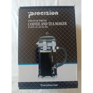 Procizion French Press Coffee & Tea Maker 34 oz / 1L (8 Cup) 1000ml